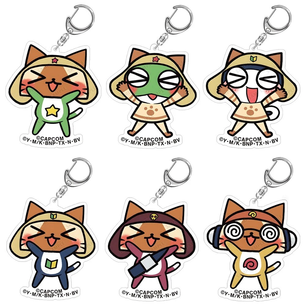 Móc khóa mô hình Chú ếch Keroro Sgt Frog x Monster Hunter Acrylic chibi trang trí balo túi xách Kero
