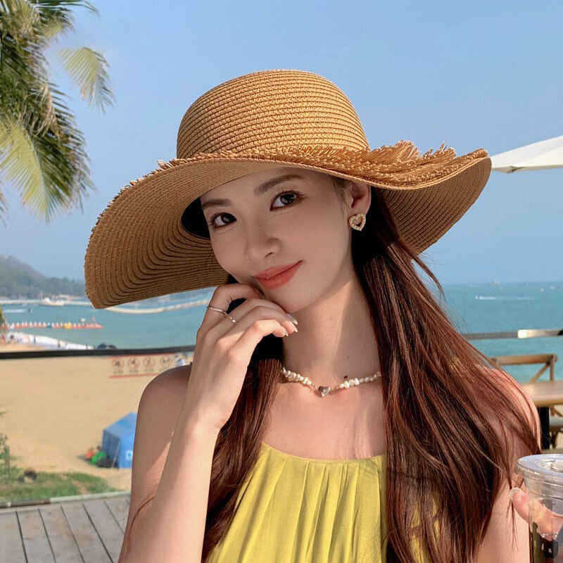 Style Bohemian - Mũ rơm mờ chống nắng