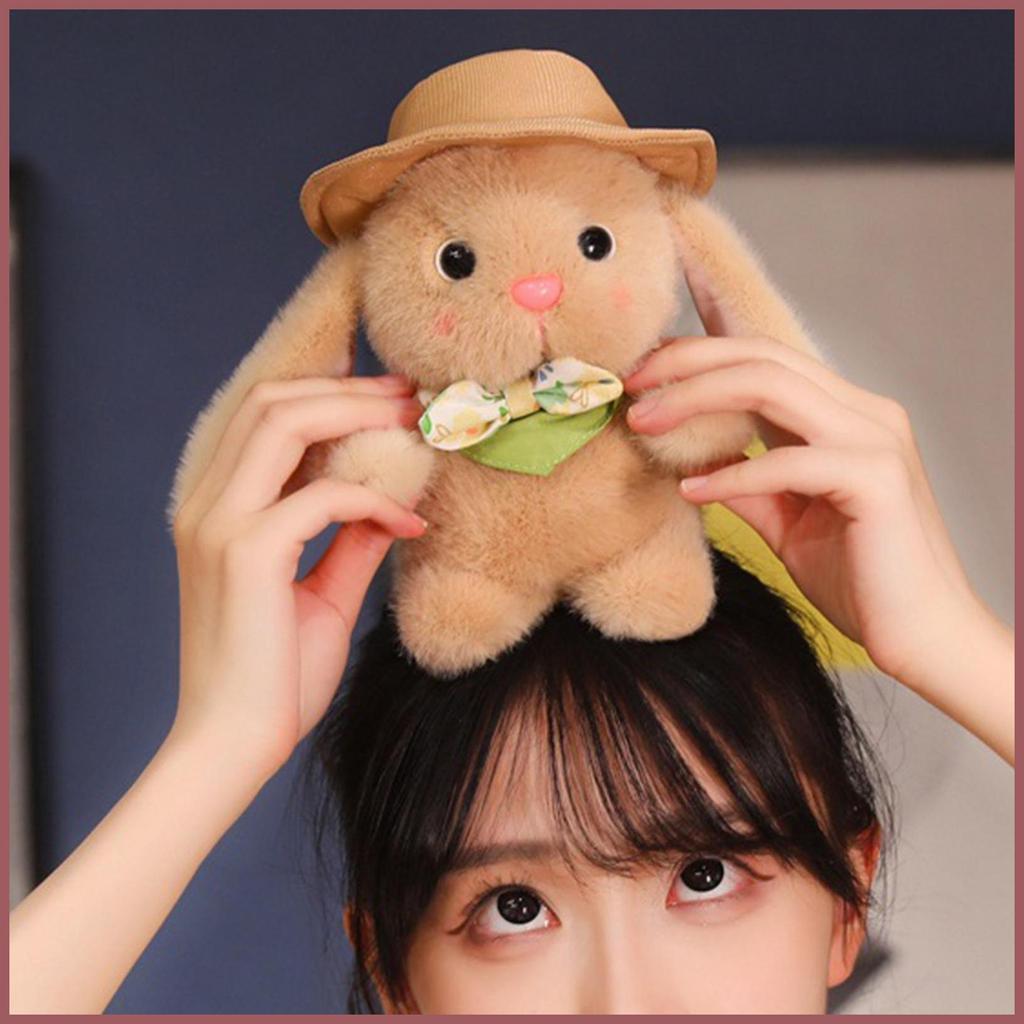 Thỏ Sang Trọng Đáng Yêu Có Thể Tập Hợp Thú Nhồi Bông Thỏ Có Mũ Và Nơ Cho Giỏ Lễ Phục Sinh Mầm Non zo