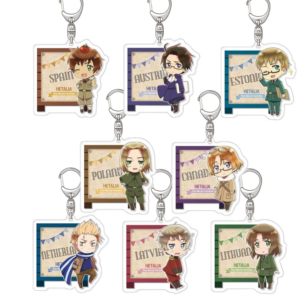 Anime Peripheral Store Hetalia: The World Twinkle Finland Prussia Hungary Austria Acrylic Keychain