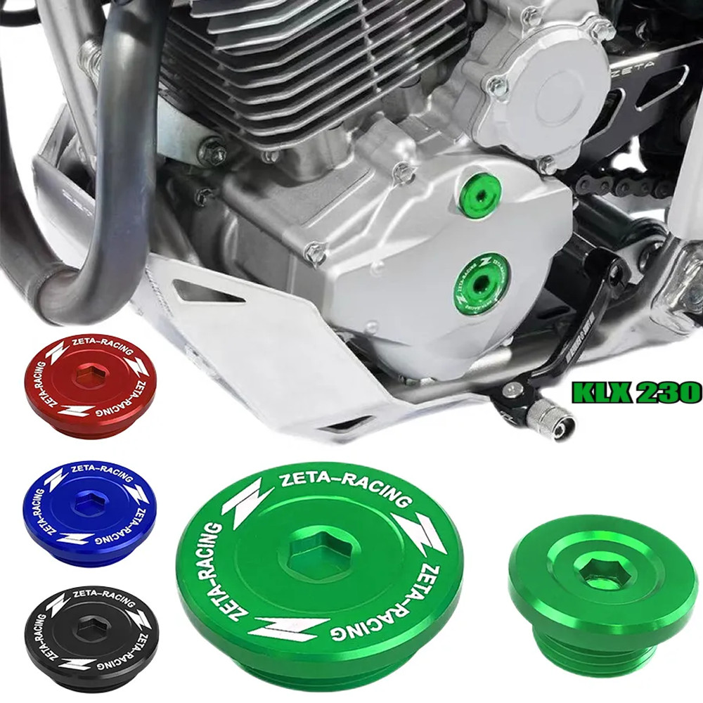 KLX 230 Motocross CNC Động Cơ Đánh Lửa Nắp Cắm Lỗ Nắp Cắm Trang Trí Cho Kawasaki KLX 230