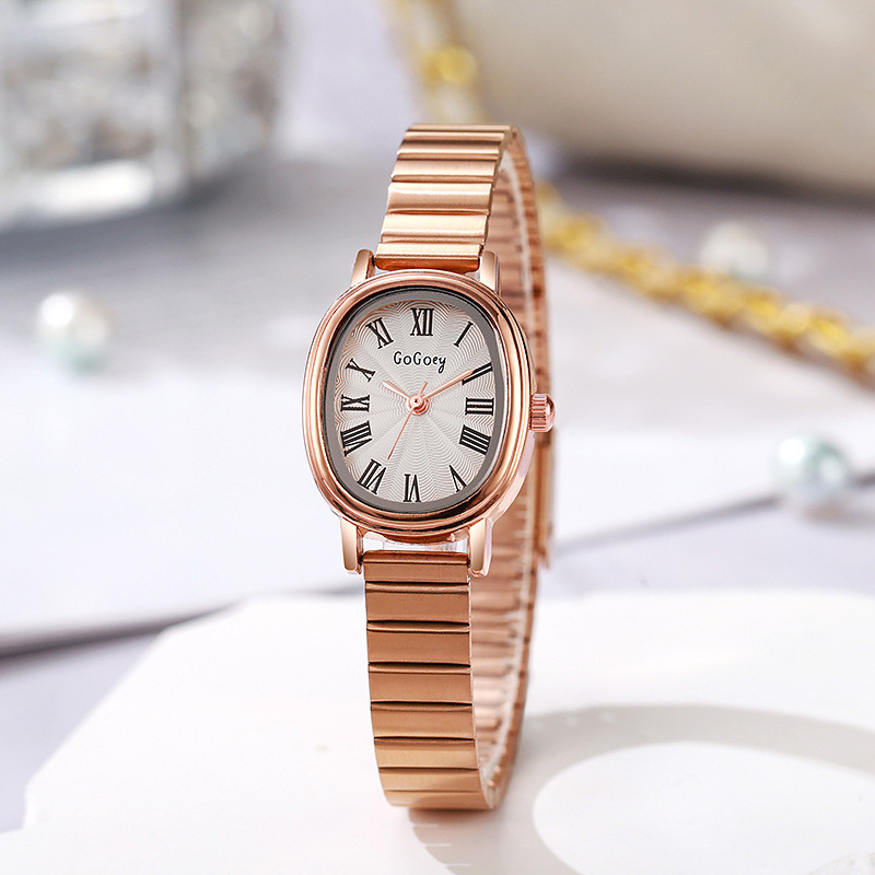 Đồng hồ nữ dây thép tre phong cách nữ Đồng hồ thạch anh hình bầu dục cao cấp 3.10 B