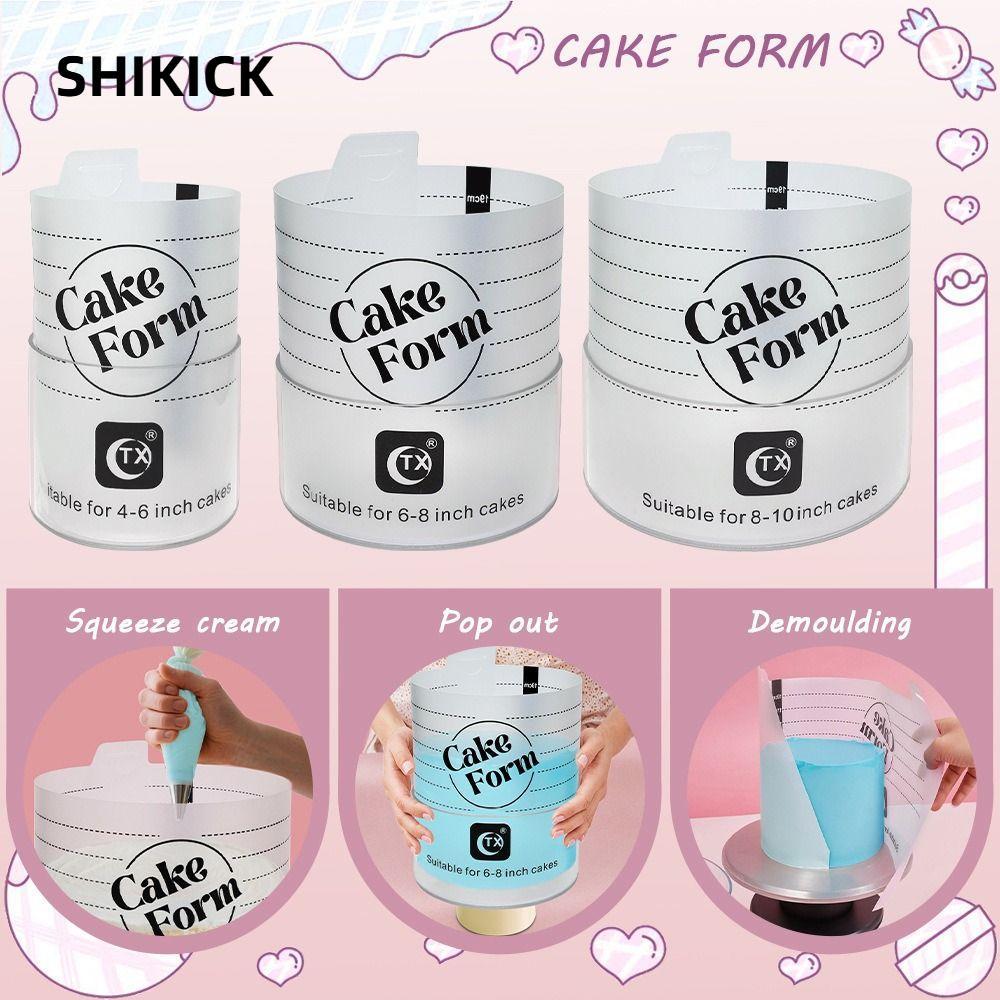 SHIKICK Cake Form, Khuôn làm bánh có thể thu vào có thể điều chỉnh, DIY Mousse Cake Acrylic Vòng địn