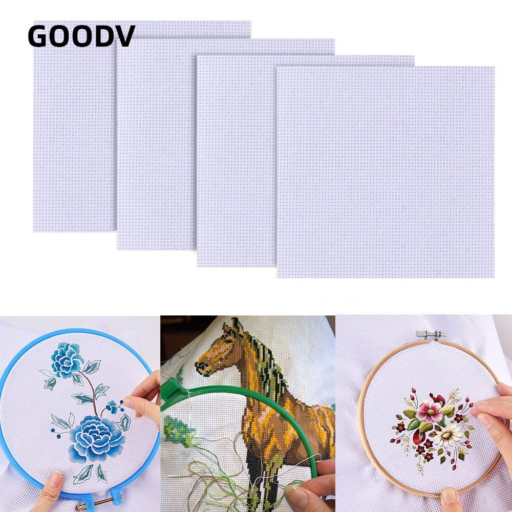 GOODV Aida Vải Cotton DIY Needlework Canvas Cross