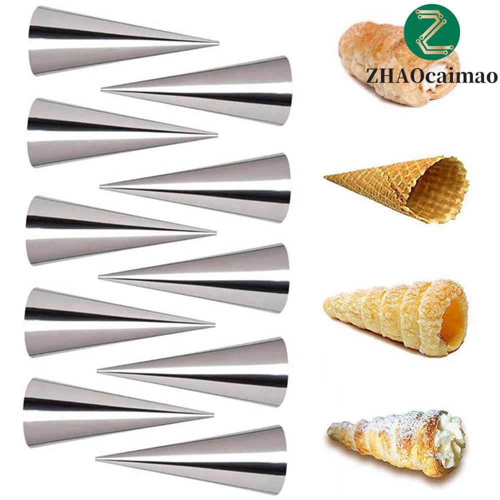 ZHAOCAIMAO cannoli ống nón bánh sừng bò nướng kem sừng bánh mì kem phồng bánh quế nón khuôn