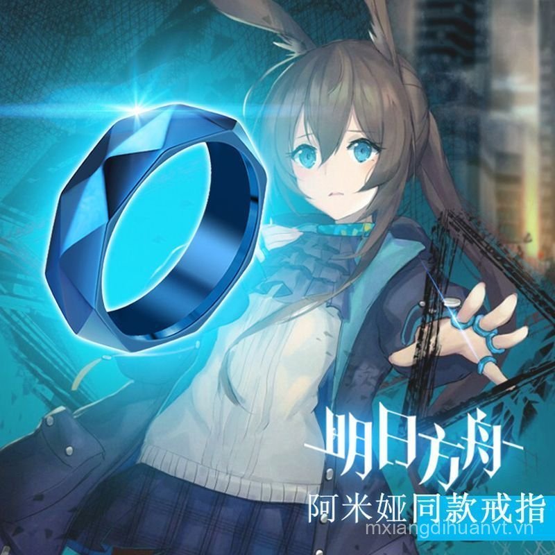 Arknights Nhẫn Mặt Dây Chuyền Cosplay Hình Amiya - Quà Tặng Sinh Nhật Perfect Cho Fan