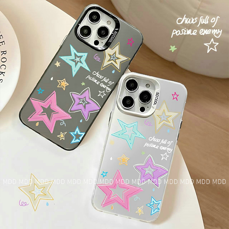 ốp lưng OPPO Reno 14 13 12 11 10 Pro 8 6 A5X A60 A3 A3X A58 A38 A18 A76 A96 4G K10 Cartoon Blue Star