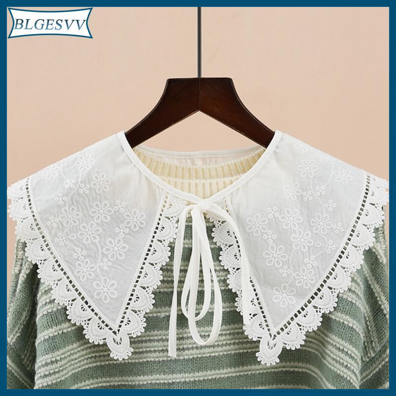 Blg Thêu Cổ Giả Ren Cổ Hoa Cổ Áo Nữ Cô Gái Nhiều Trang Phục