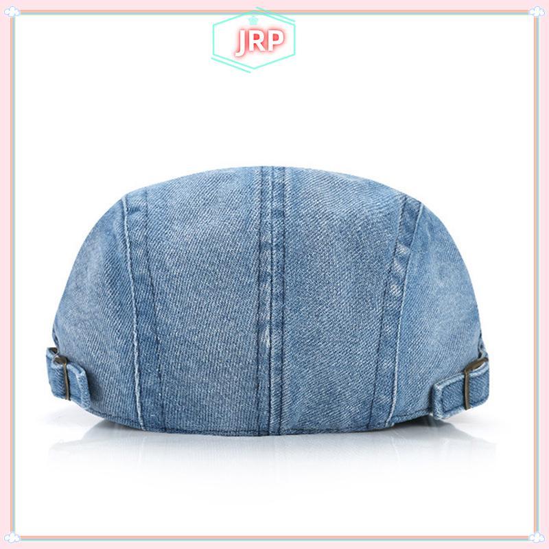 JRP Thời Trang Mới Cá Tính Đa Năng Denim Đơn Giản Ngoài Trời Ngắn Eaves Beret JRP