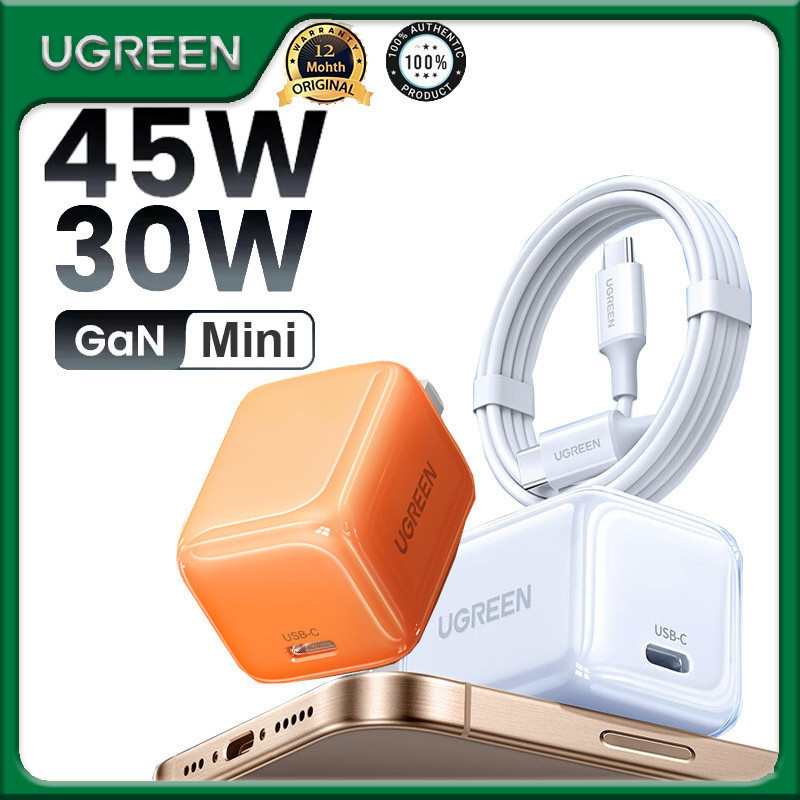 UGREEN 30W 45W GaN Sạc Mini PD 3.0 USB C Sạc Điện Thoại