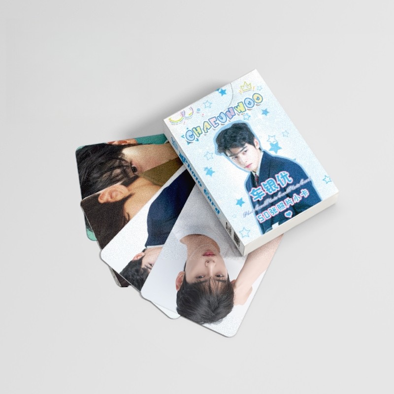 Bộ 50-55 Bài Hát Kang Byeon Woo-seok laser Ba Chiều Photocards Móc Khóa Móc Khóa Diễn Viên Hàn Quốc 