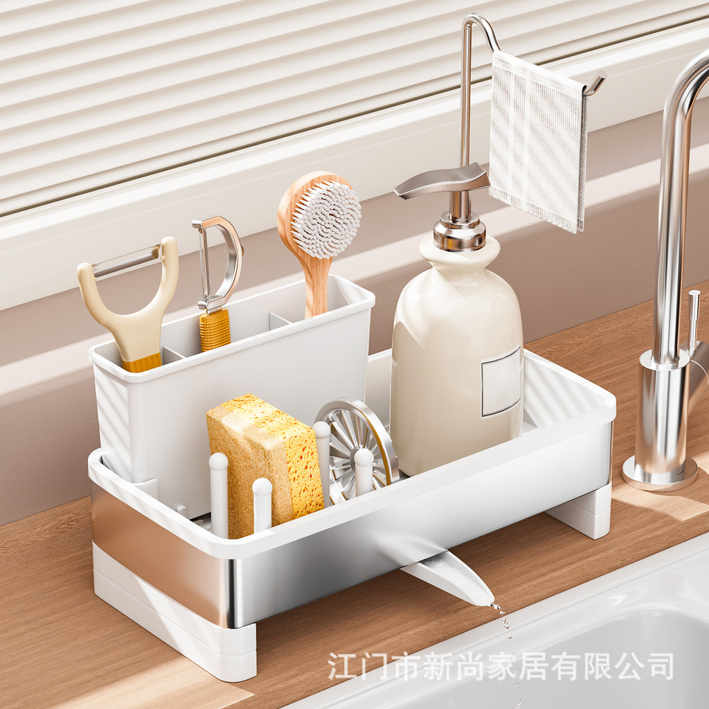 Bồn Rửa Thoát Giá Bọt Biển Giá Rửa Bát Chất Lỏng Rag Rack Inox Nhà Bếp Mặt Bàn Rửa Bát Sắp Xếp Giá