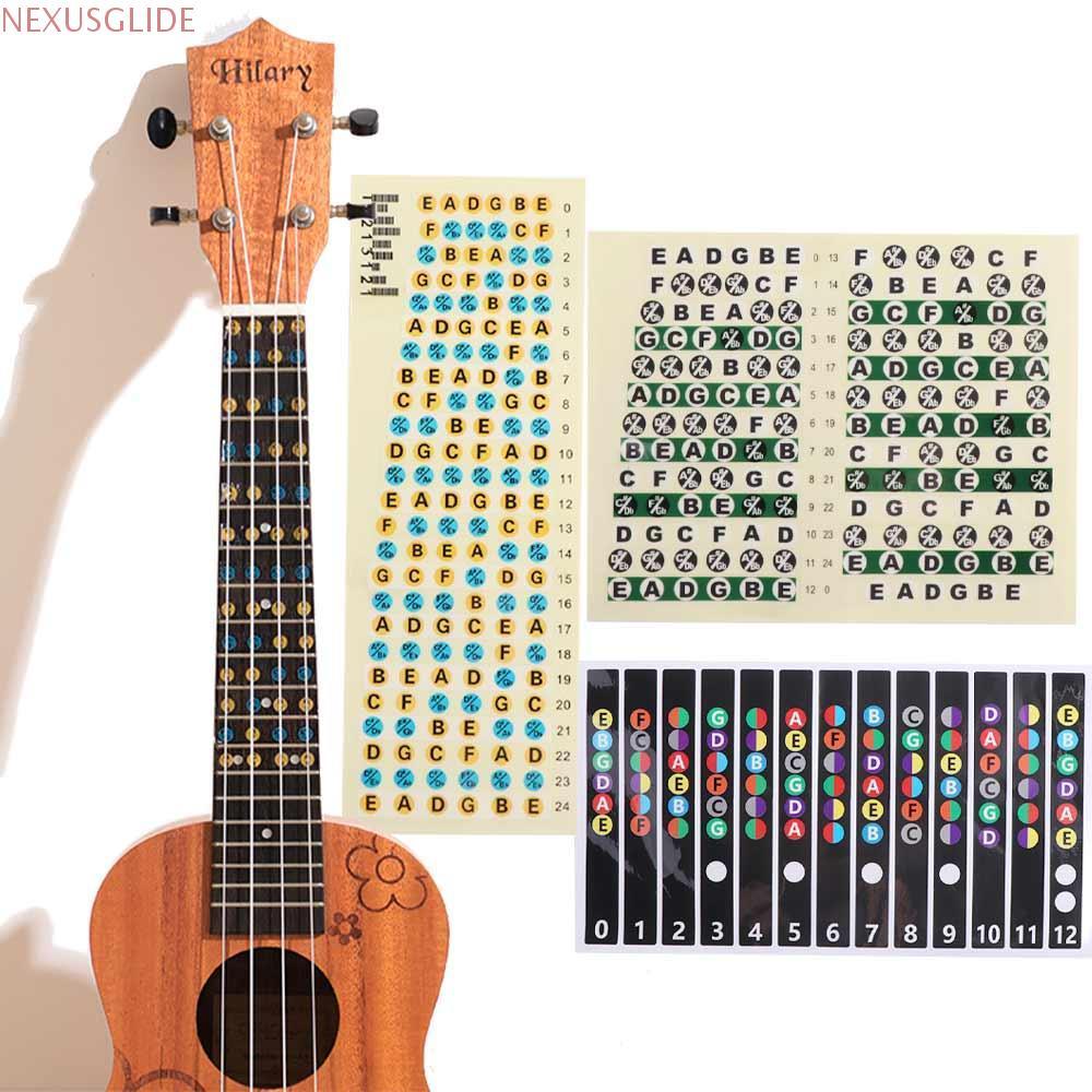 NEXUSGLIDE Guitar Note Sticker Học Nhạc Cụ Đàn Guitar Điện Di Động Đàn Guitar Phụ Kiện Frets Note De