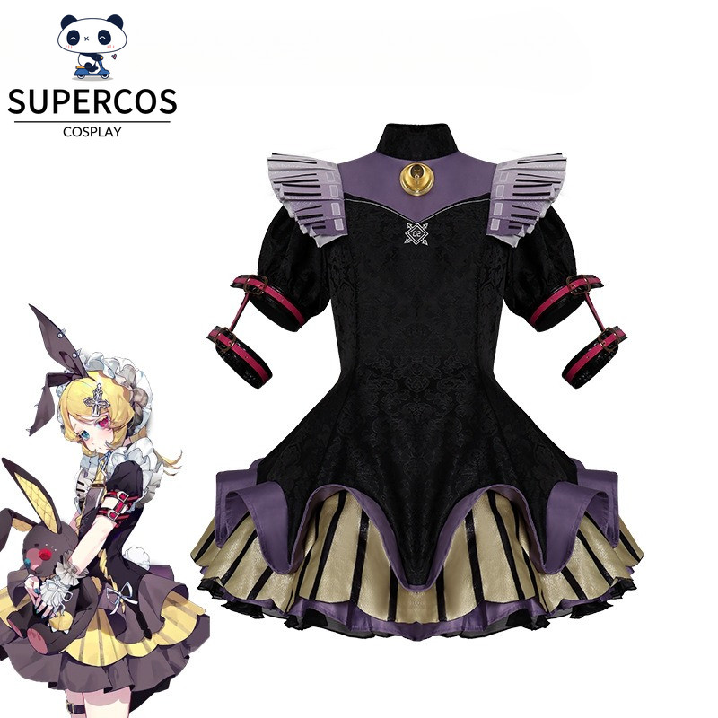 PJSK Kagamine Rin Cosplay Gothic Bộ Trang Phục Cho Truyện Tranh Con