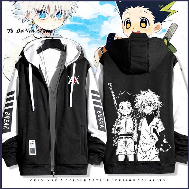 Áo hoodie unisex Hunter x Hunter Hisoka Killua, thiết kế cardigan, phù hợp cosplay
