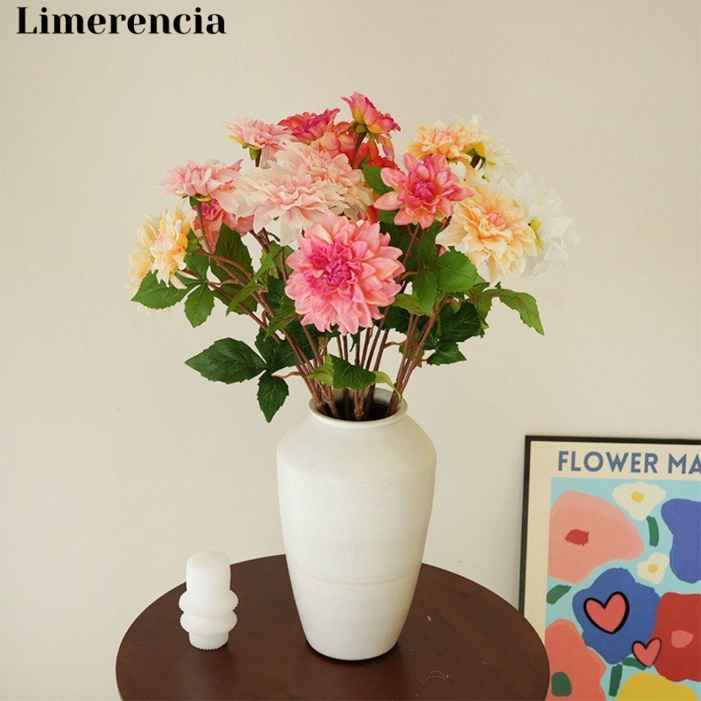 LIMERENCIA Nhân Tạo Hoa Dahlia, Đầy Màu Sắc Handmade Cảm Ứng Thật Dahlia, Sự Kiện Hoa Sắp Xếp Chất L