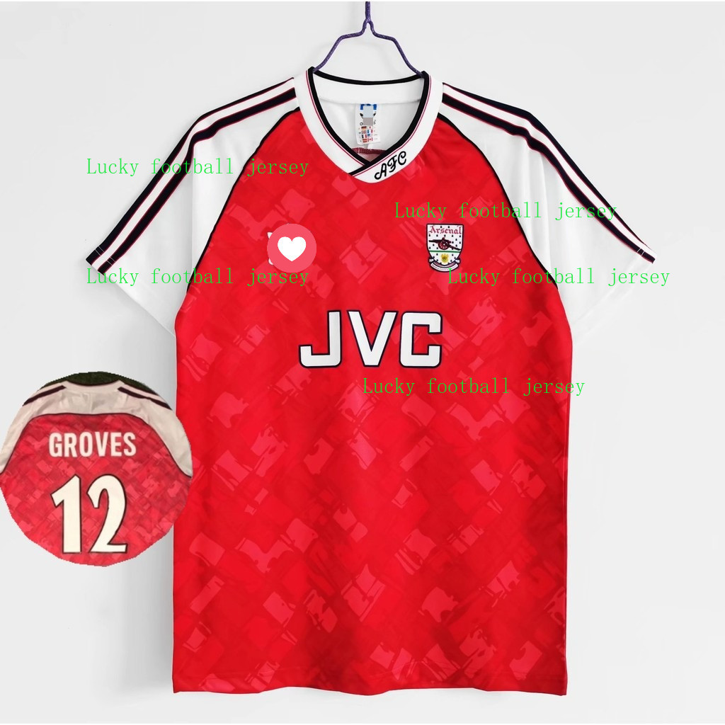 [MỚI] Áo bóng đá cổ điển Arsenal Jersey 1990-1992 Áo bóng đá nam 90-92