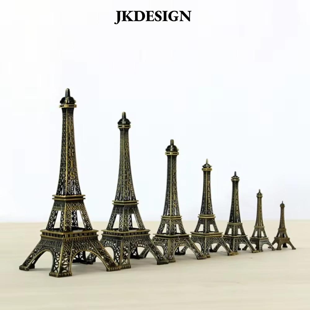 Mô hình tháp Eiffel JKDESIGN, Tượng tháp Eiffel bằng đồng 7 kích cỡ, có hộp Thiết kế tinh tế Tháp Ei