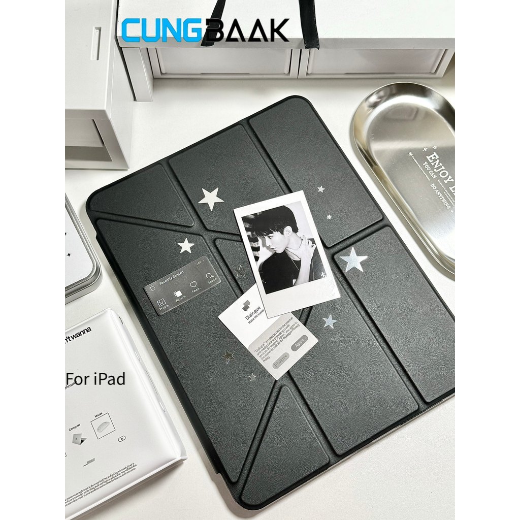 CUNGBAAK Ốp lưng iPad chuyên dụng Air M2/M3/M4, Mini 6/7, Pro M3/M4/M5, iPad 9.7/10.2 3+Y đa góc