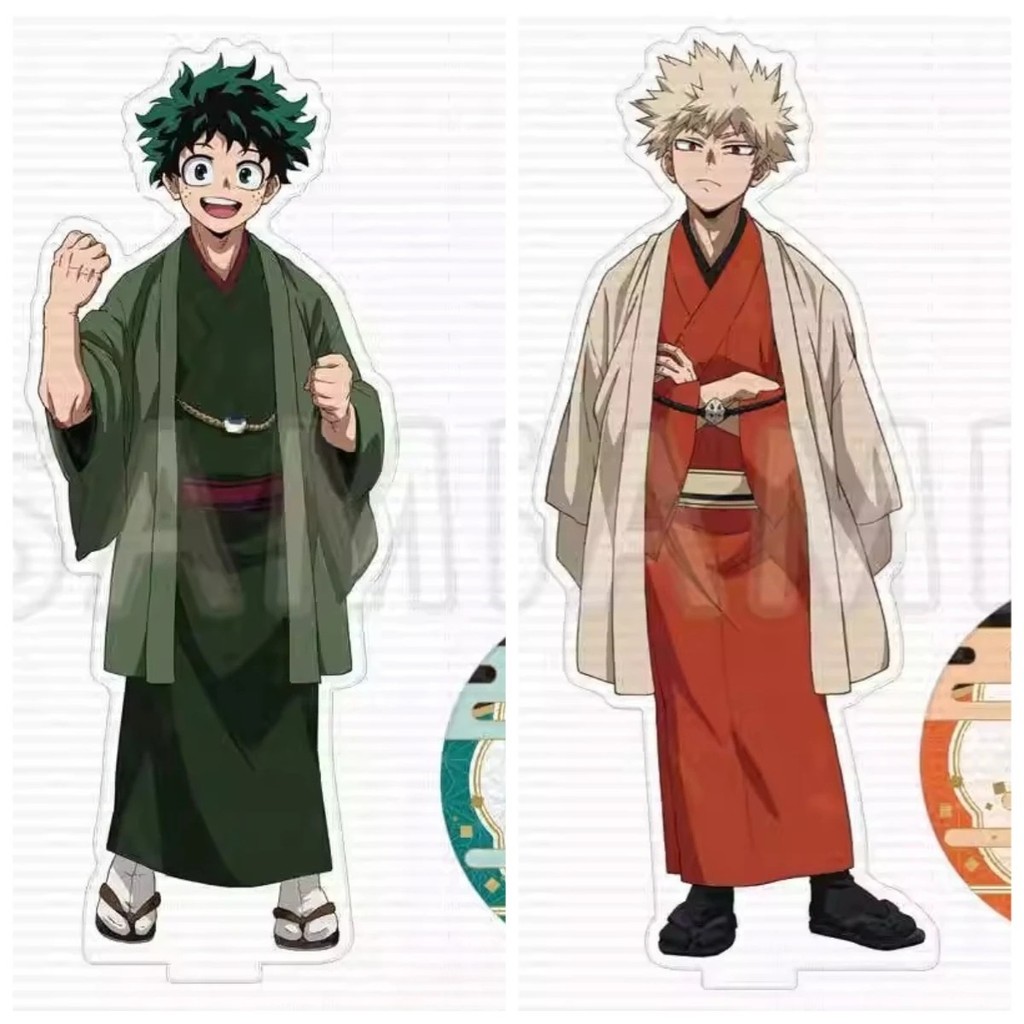 Standee Anime My Hero Academia Bakugou Katsuki Midoriya Izuku Deku Mô Hình Acrylic Mica Để Bàn Học V
