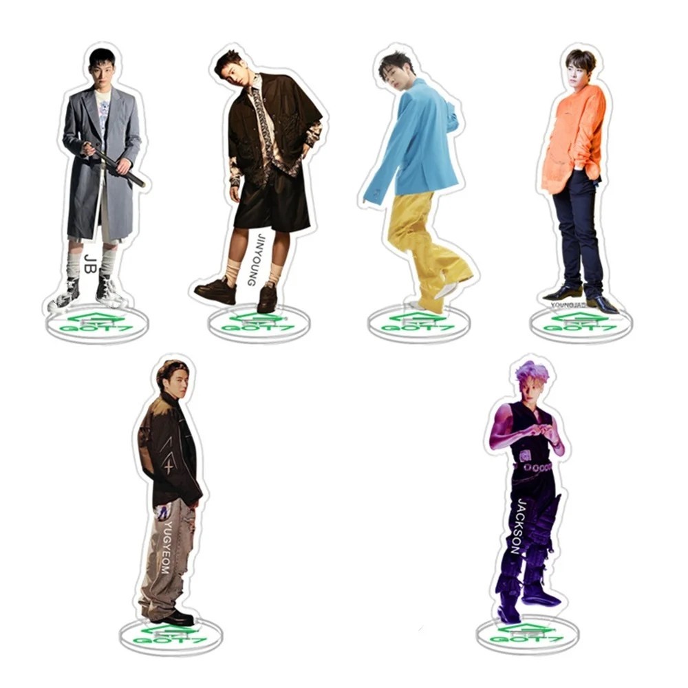 Standee GOT7 Mô Hình Mica Acrylic 15cm In 2 Mặt Jackson BamBam JB Jinyoung Youngjae Yugyeom Kpop Tra
