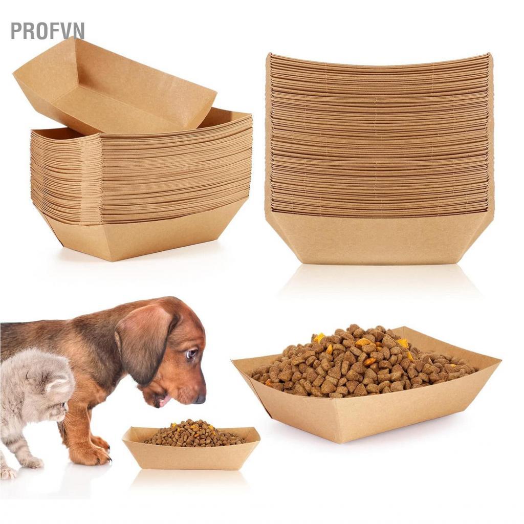 Profvn Profvn 50 Con 16oz Giấy Thực Phẩm Thuyền Khay Có Thể Tái Sử Dụng Kraft Bát Thú Cưng cho Khoai