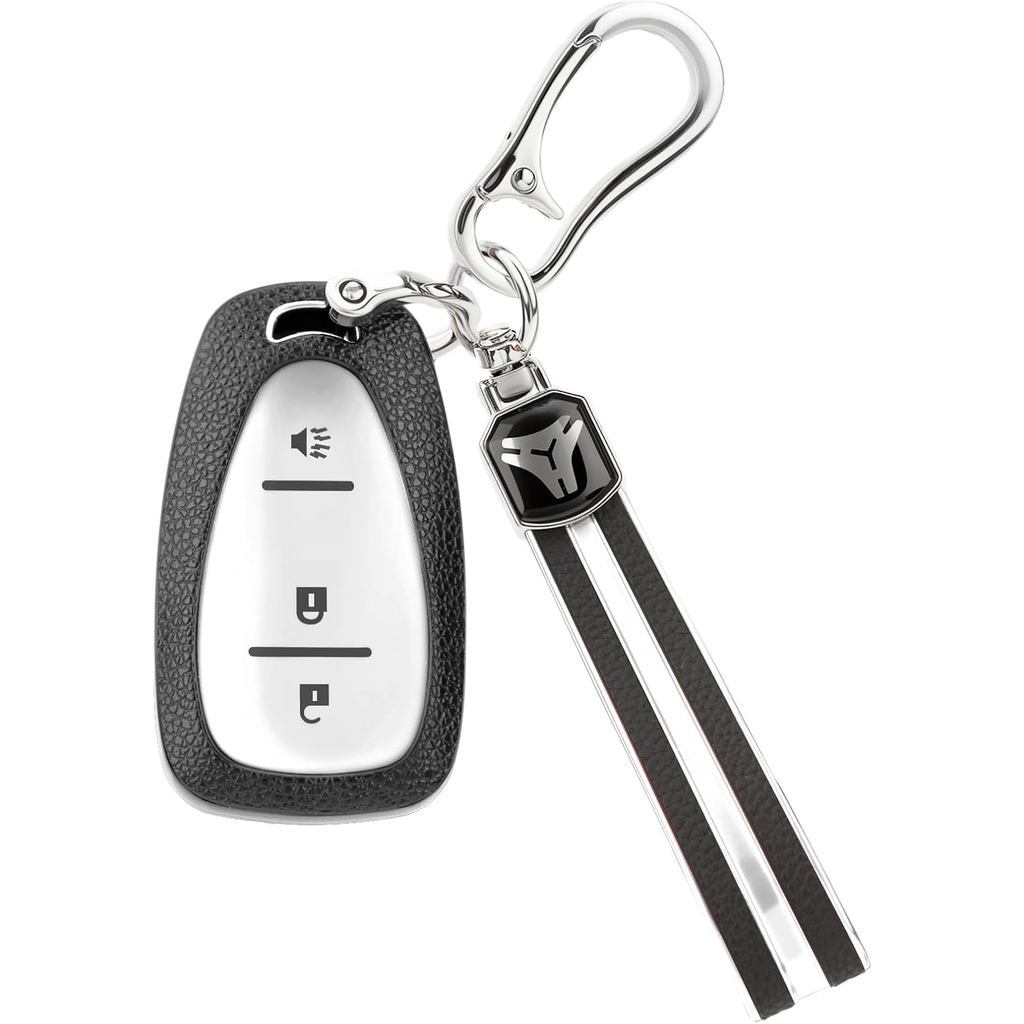 Dành cho Chevy Equinox Key fob Cover có móc khóa, Vỏ chìa khóa ô tô bằng da mềm cho 2018-2023 Chevy 