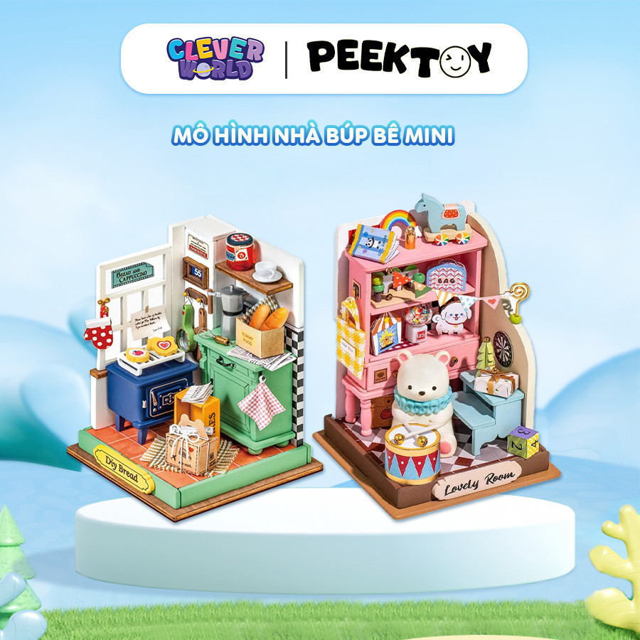 Mô Hình Nhà Búp Bê Tự Làm Bằng Gỗ DIY Robotime Rolife Miniature House Clever Box 001 002 003 004
