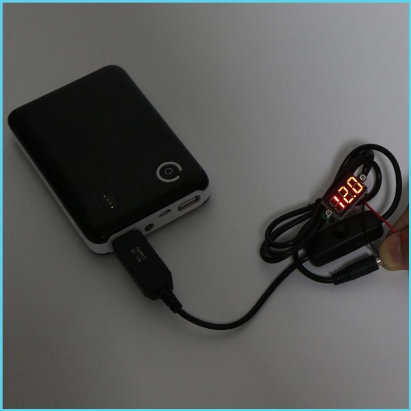 CHẠY Cáp USB DC 5V Boost sang 12V Bộ chuyển đổi điện áp USB Power Boost Line Step Up Boost Sạc nguồn
