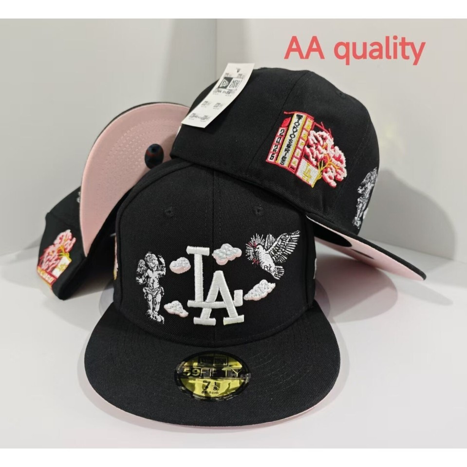 Mũ Baseball LA Dodgers 59FIFTY chất lượng AA, thiết kế thêu thiên thần và mây trắng