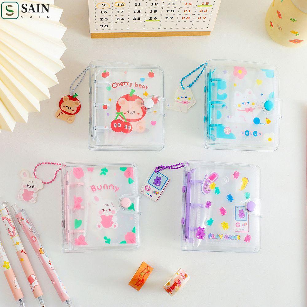 SAIN Binder Notebook Kawaii Học Sinh Sổ Tay 3 Lỗ Mini Planner Binder Ring Notebook