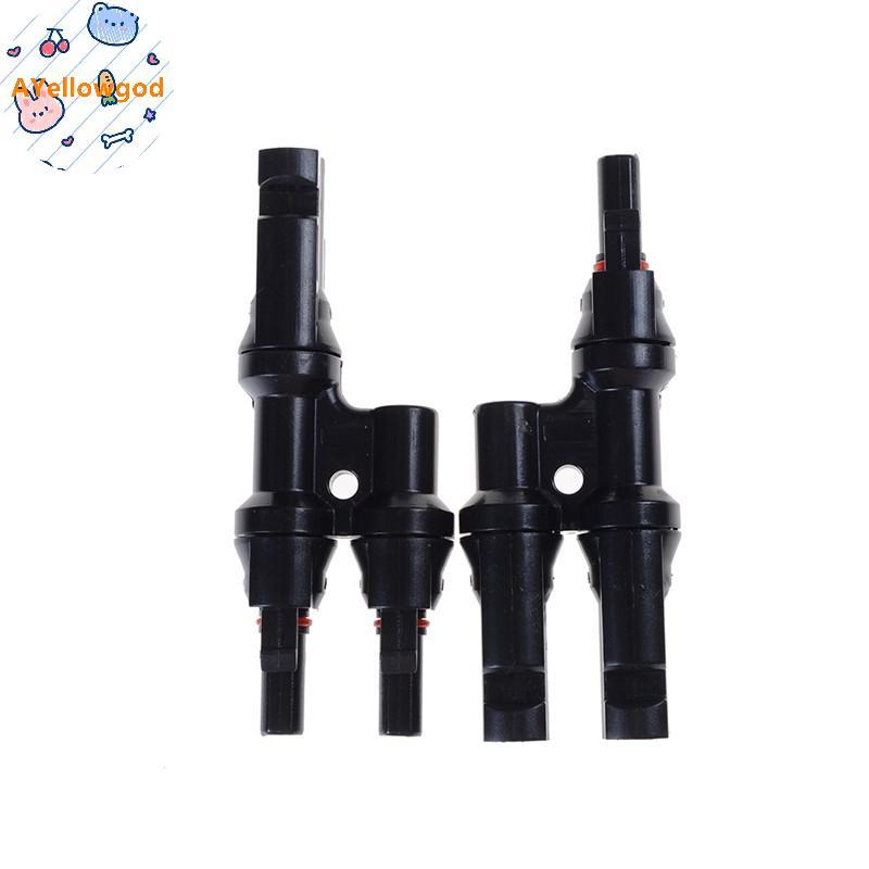 AYellowgod 1 Cặp x Multi T Branch MC4 Connector cho bảng điều khiển năng lượng mặt trời kết nối song