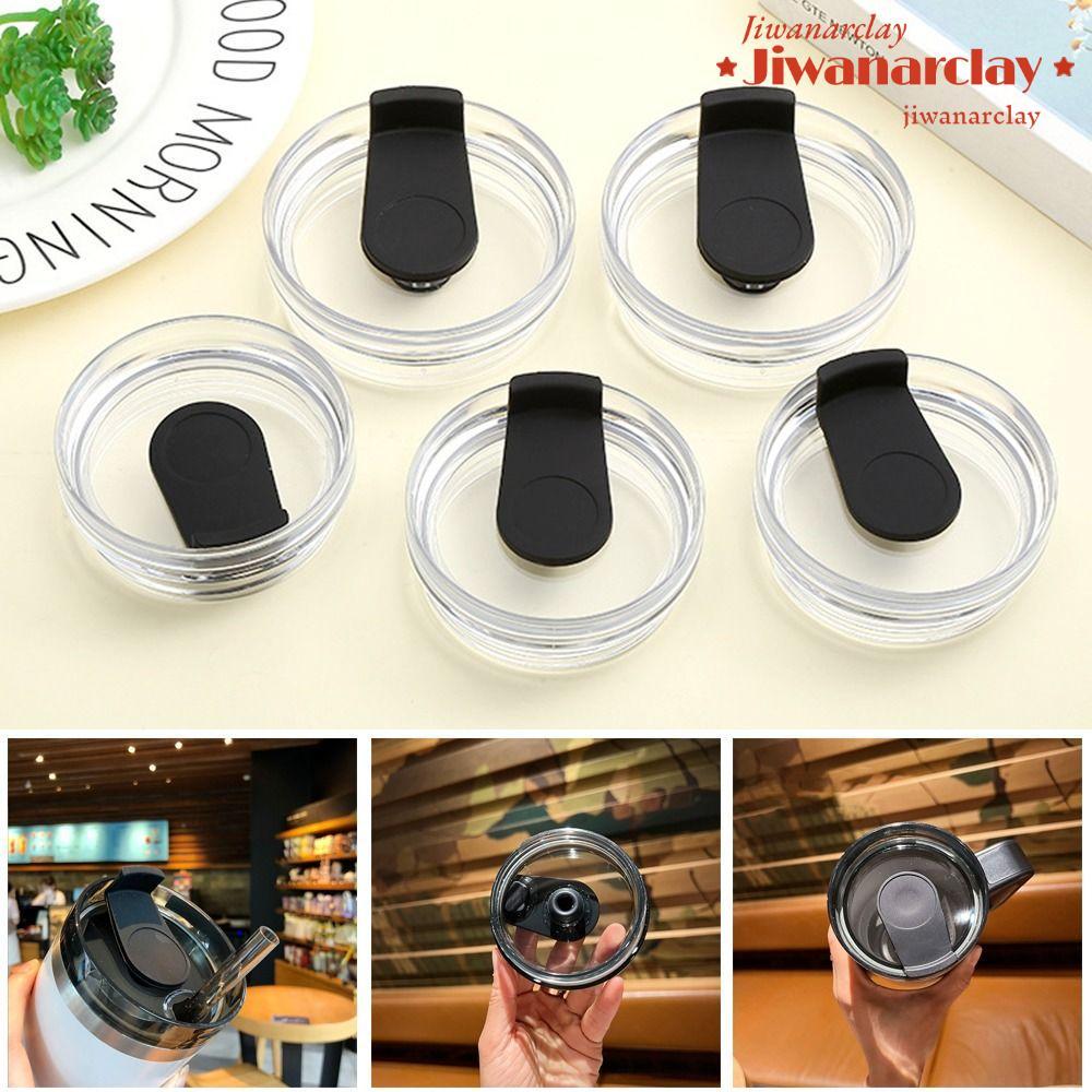 Nắp cốc JIWANARCLAY, không có nắp chai chống tràn ống hút, Nắp thay thế niêm phong đa năng bằng nhựa