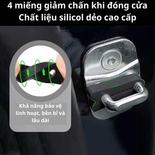 Bộ 4 miếng Cao Su Giảm Chấn Khi Đóng Cửa Ô tô Chống ồn Chống Rung phù hợp với nhiều loại xe CAO SU GIẢM CHẤN ĐÓNG CỬA