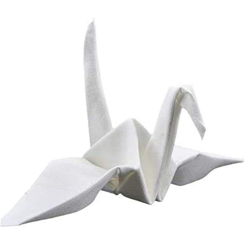 SUMAG Origami Magic Trick - Magic Origami Paper - Scarves to Paper Crane Trick for Magician (Trắng)