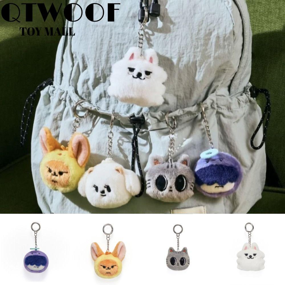 Búp bê nhồi bông QTWOOF TXT, Móc khóa nhồi bông hoạt hình PPULBATU, Móc khóa thú nhồi bông dễ thương