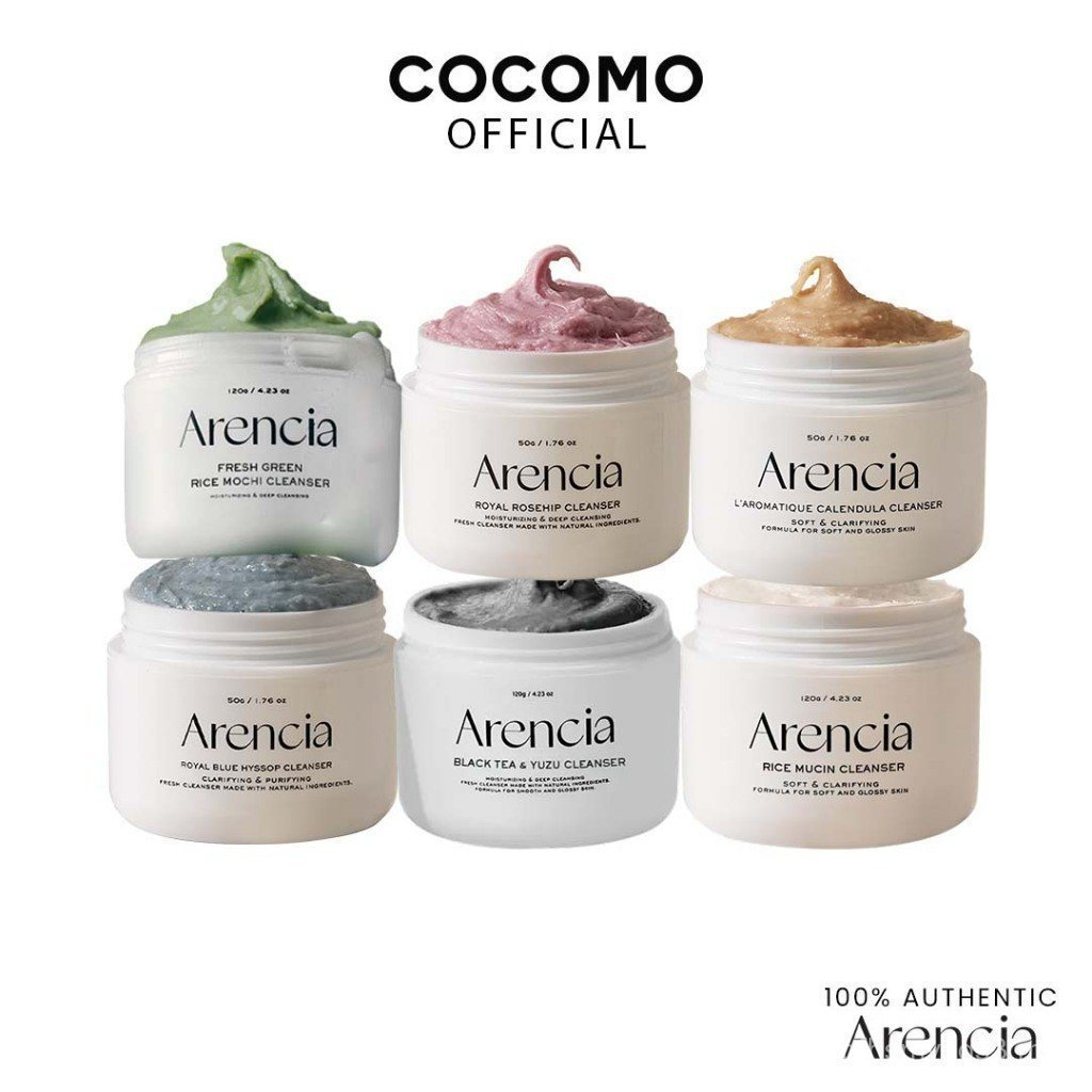 ((ARENCIA) Mặt nạ làm sạch mì gạo / Hồng / Xanh / Xanh / Calendula / Trà đen và Hương bưởi-COCOMO