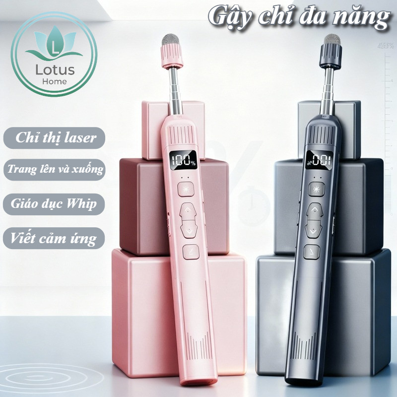 Bút Laser Q301, Bút Trình Chiếu, Tích Hợp Que Chỉ, Pin Sạc, Không Dây, Cao Cấp Cho Thuyết Trình