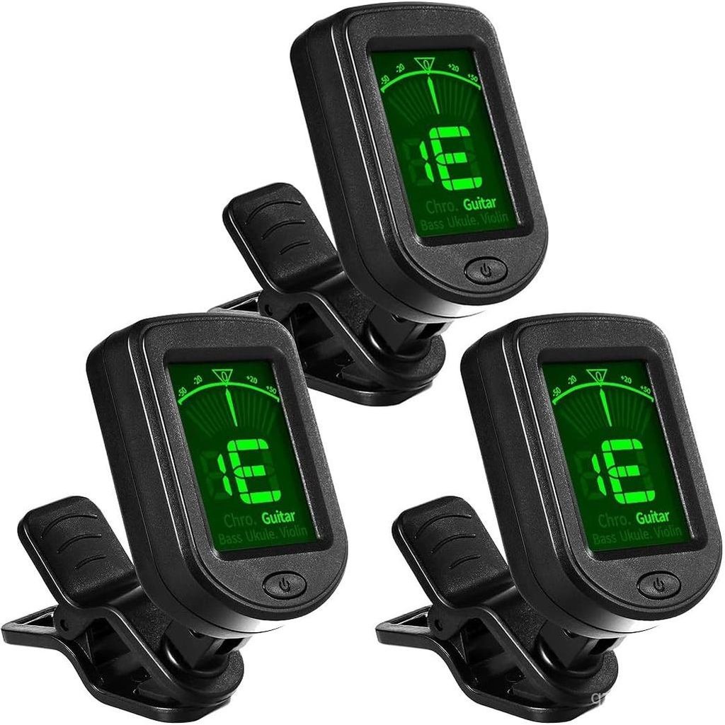 Đàn Guitar Tuner Kẹp Trên Đàn Ukulele Tuner 3 Gói Cho Đàn Guitar Bass Ukulele Violin Banjo Tuner