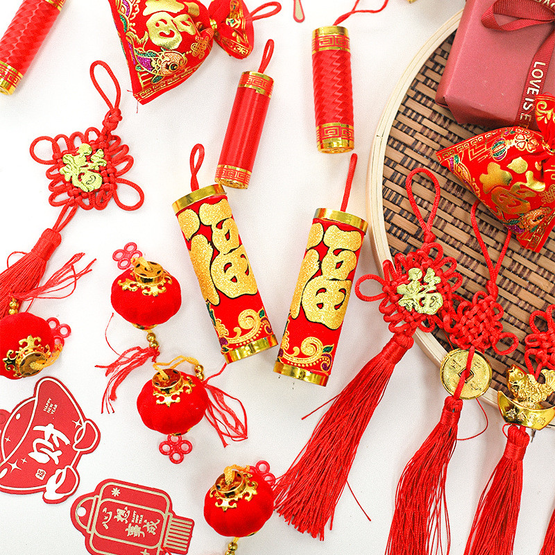 ✅ Gói phước lành ✅ Trong Kho bầu không khí Đánh thức sư tử Vải Đồ trang trí Trang Trí Năm mới Chuỗi 