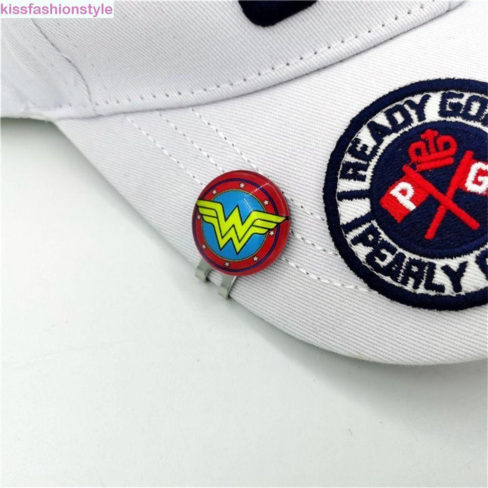 KISSFASHIONSTYLE Golf Ball Marker Kim Loại Golf Phụ Kiện Marvel Ball Marker Golf Training Aid Golf M