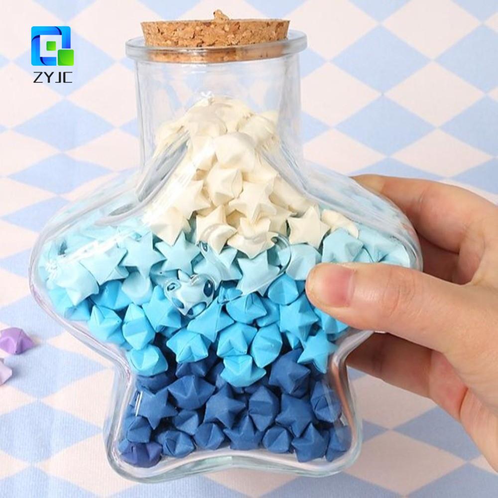 ZYJC DIY Stars Wishing Bottle, Paper Star DIY Origami Stars Paper Strips, Chai thủy tinh sáng tạo vớ