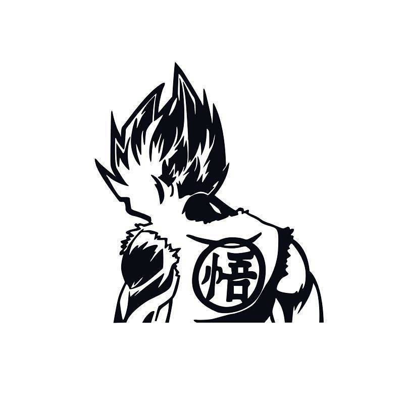Dragon Ball Dragon Ball Z Movie Monochrome Hollow Reflective Window Automobile Sticker Notebook Lugg