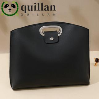 Túi Tote tài liệu văn phòng QUILLAN, Túi máy tính màu trơn dung tích lớn, Túi xách thời trang Túi đựng máy tính xách tay PU Túi đựng hồ sơ nữ
