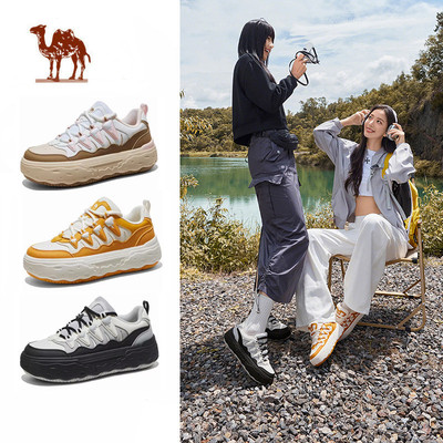 Giày đế bệt thông thường dành cho nữ CAMEL CROWN, Giày thể thao cổ điển tăng chiều cao.
