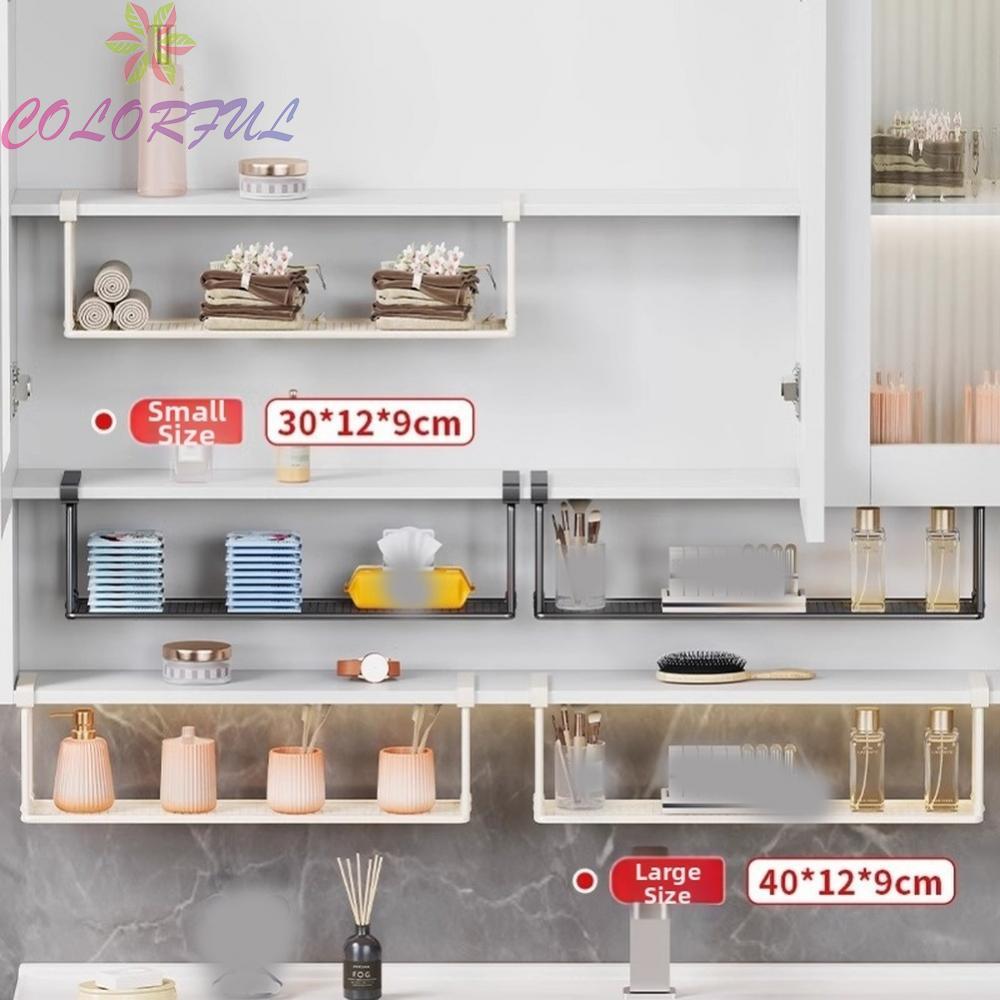 【COLORFUL】Hanging Storage Organizer for Bathroom Mirror Cabinet Multifunctional Shelf with