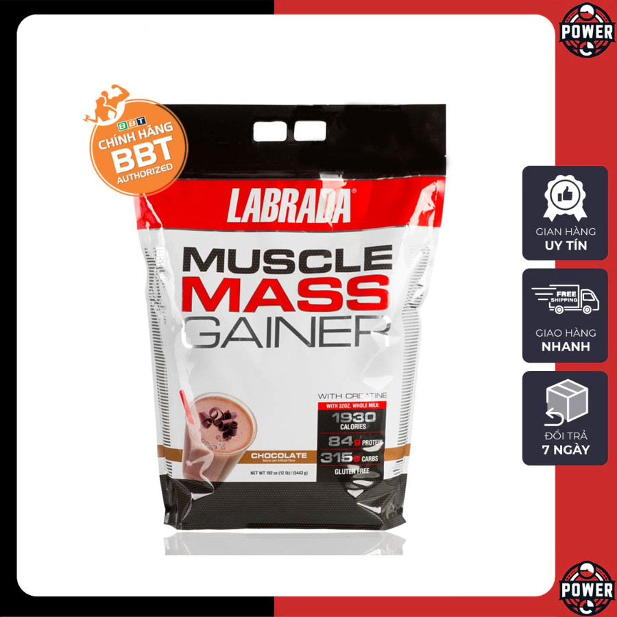 [FreeShip] Mass Gainer Muscle (có dùng thử) BBT Labrada - thực phẩm bổ sung thể hình