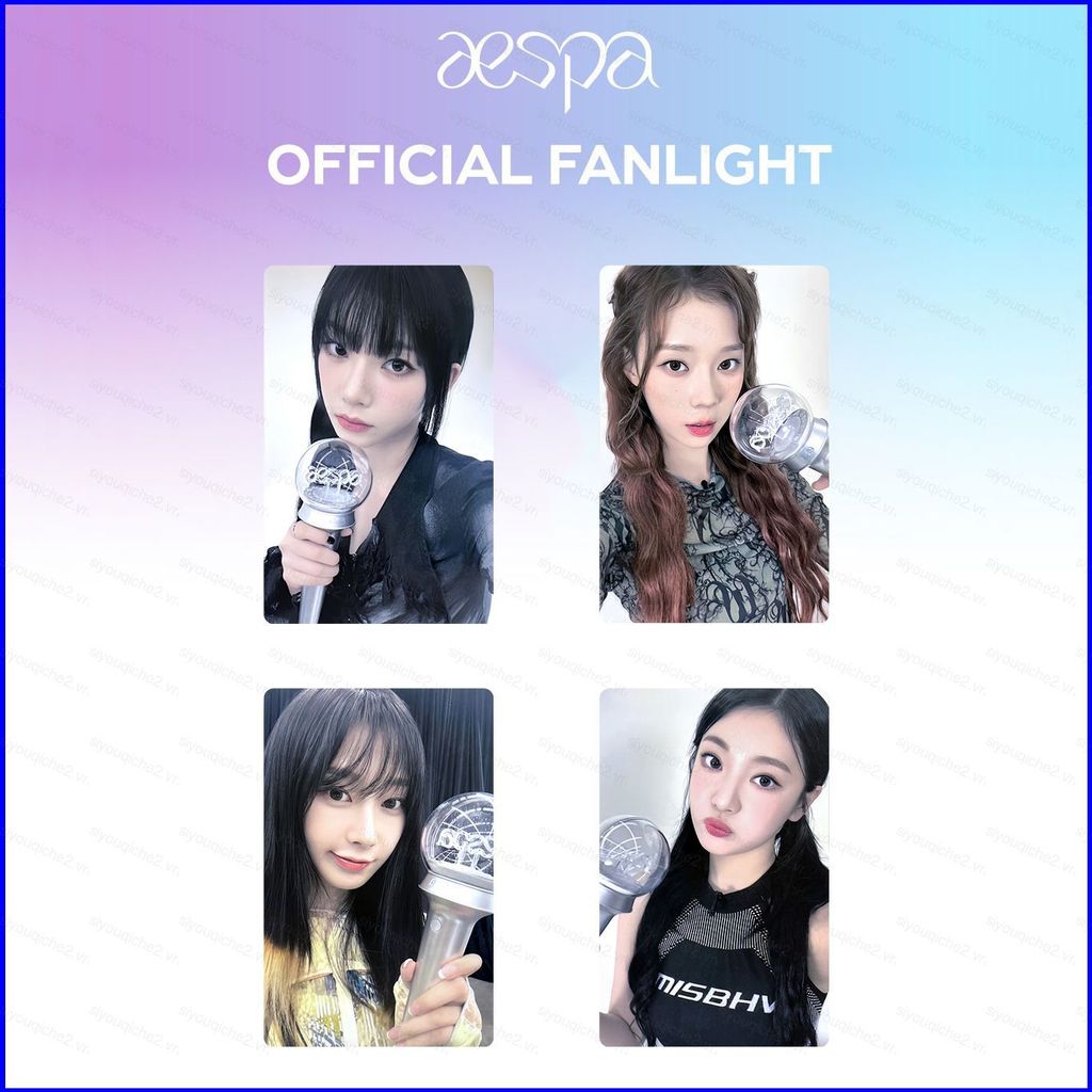 SV 4 Cái / bộ AESPA Lightstick LOMO thẻ KARINA GISELLE WINTERNING VS