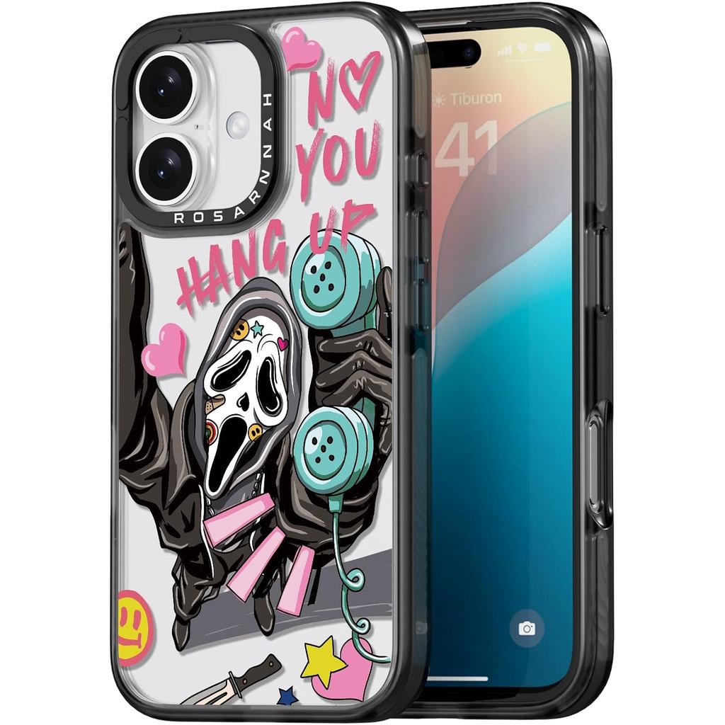 Tương thích với Ốp lưng iPhone 16 Dễ thương - Ốp điện thoại chống rơi 6,6 ft bền bỉ - Bộ xương ngộ n