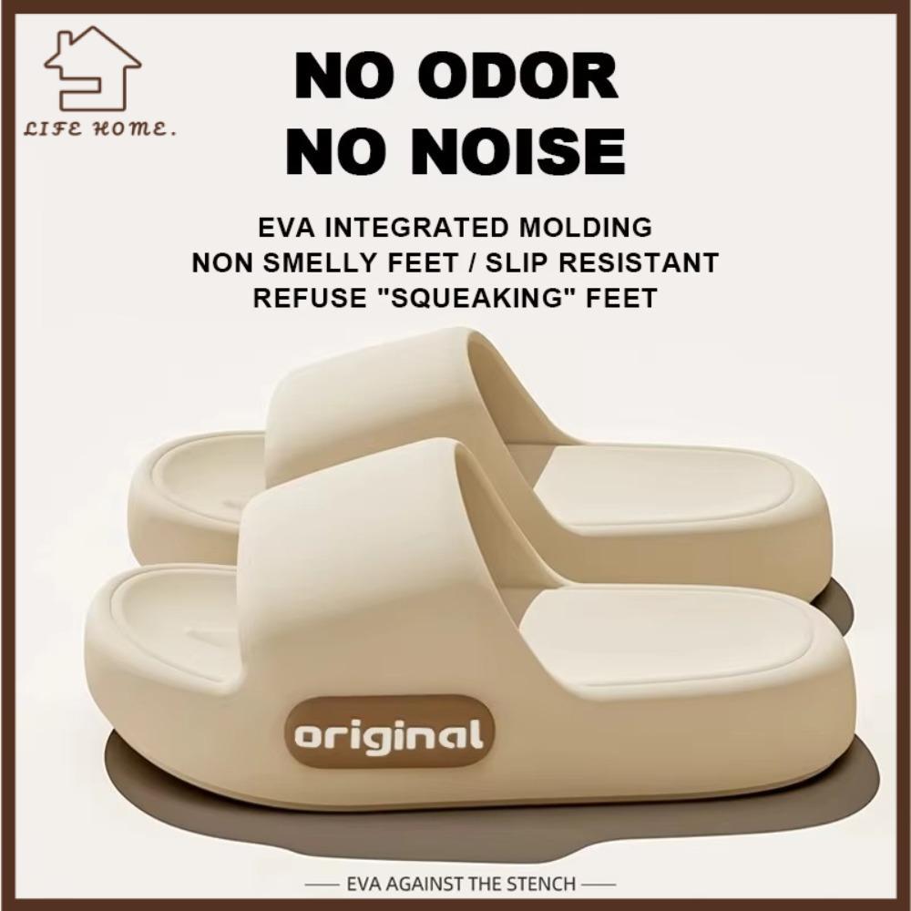 Dép đi biển YELGIRL, Dép mây đế dày đế mềm, Dép mùa hè màu trơn chống trượt thời trang EVA cho cặp đôi nữ